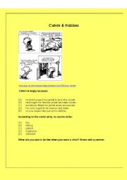 English Worksheet: Calvin & Hobbes