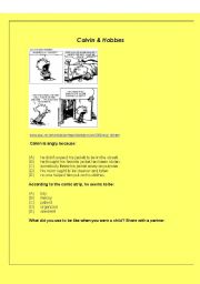 English worksheet: Calvin & Hobbes