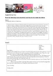 English Worksheet: Mass Media - television