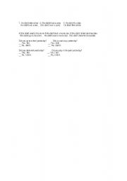 English Worksheet: did/didnt using irregular verbs