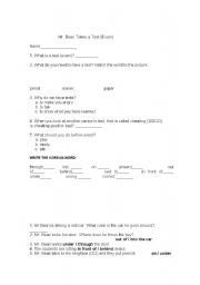 English Worksheet: Mr. Bean takes an Exam
