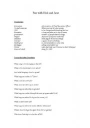 English worksheet: Fun with Dick and Jane