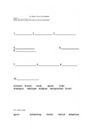 English Worksheet: Mr. Bean goes to the barbershop