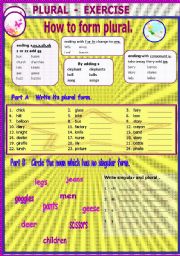 English Worksheet: Plural - Exercise