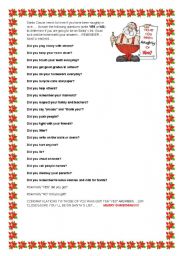 English Worksheet: SANTAS LIST