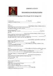 English Worksheet: Listening activity on the song 