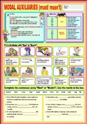 English Worksheet: Modal - using 