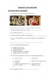 English Worksheet: A MATTER OF LOAF AND DEATH