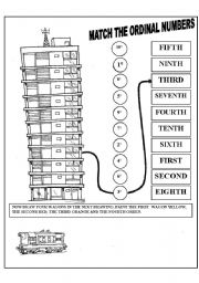 English Worksheet: ordinal numbers