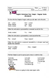 English worksheet: Past Simple