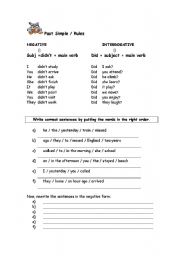 English worksheet: Past Simple