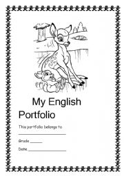 English worksheet: Portfolio cover