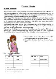 English Worksheet: Present simple