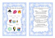 English worksheet: Let it snow!