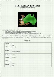 English Worksheet: Who is a chalkie? - Australian English