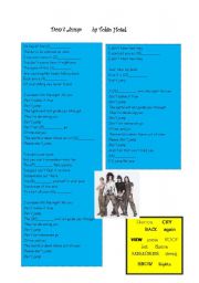English worksheet: Dont Jump by Tokio Hotel