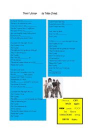 English Worksheet: Dont Jump by Tokio Hotel