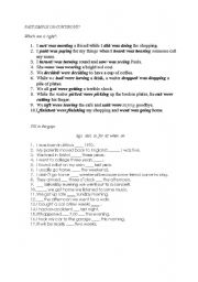 English worksheet: past simple or continuous