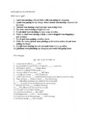 English Worksheet: past simple or continuous