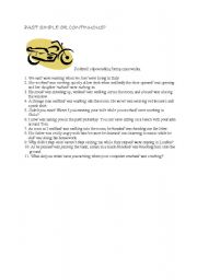 English worksheet: past simple or continuous