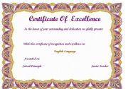 English Worksheet: Certificate