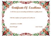 English Worksheet: certificate