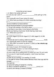 English Worksheet: Multiple Choice test  for Elementary Groups