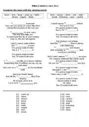 English Worksheet: Make it Mine by Jason Mraz