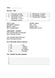 English Worksheet: 