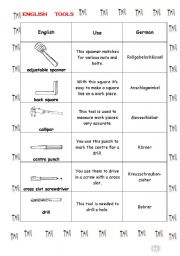 English Worksheet: Use of TOOLS - KEY