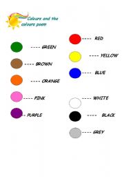 English worksheet: Colours