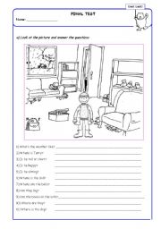 English Worksheet: TEST -  KIDS