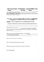 English Worksheet: The Karate Kid 