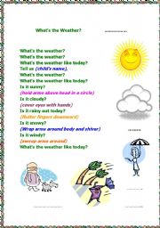 English worksheet: What *s the weather?