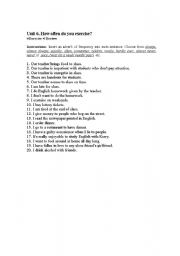 English worksheet: interchange1_exercise on adverbs of frequency