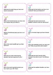 English Worksheet: Present Perfect + Superlatives -  48 game cards (fully editable) - 4 pages