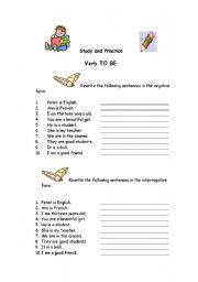 English Worksheet: To Be