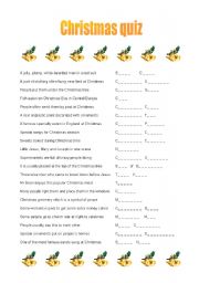 English Worksheet: Christmas quiz