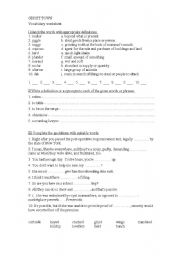 English worksheet: Ghost Town movie - worksheet.