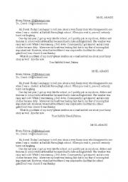 English Worksheet:  my funny story