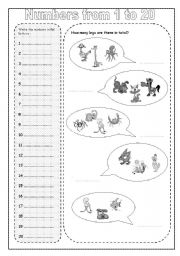 English worksheet: numbers game (2)