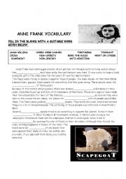 English Worksheet: Anne Frank