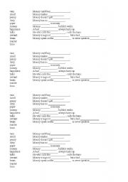 English Worksheet: Proverbs and sayings with money