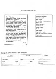 English worksheet: Food in great britain