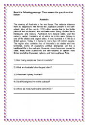English Worksheet: reading worksheets