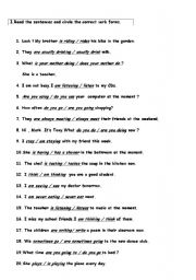 English Worksheet: present simple