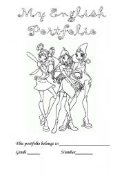 English Worksheet: winx portfolio cover