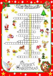 English Worksheet: CROSSWORD- CHRISTMAS- PART 2/2 