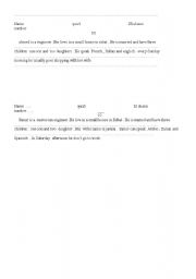 English worksheet: writing