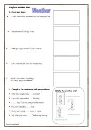 English Worksheet: Weather